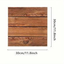 1pc Anticorrosive Wood Flooring Sunlight Room Flooring Outdoor Terrace Solid Wood Balcony Wooden Floor Mat Self Paving Carbonization Splicing Garden M