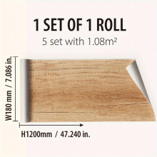 1 Roll Classic Wood Grain Printed Stickers Waterproof And Wear resistant Floor Stickers For Home Decoration Anti slip Ceramic Tile Stickers Self adhes