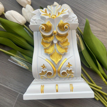 1pc European Door Head Decoration PU Beam Joist Head Column Gypsum Beam Joist Carved Gypsum Roman Column Capital Arched Door Curved Pass Door Opening