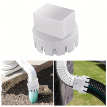 Upgrade Your Rain Gutter System with 1pc Downspout Adapter Drain Fittings & Hose Adapter Included