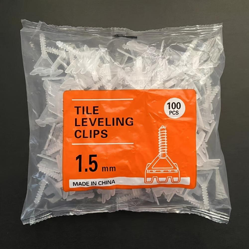 100Pcs Tile Leveling Clips 1 5Mm Tile Leveling Spacers Tile Leveling System Baseplates Tile Installation For Pro And Diy 885680865091