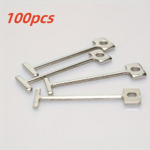 100 300pcs Tile Leveler Steel Needle Changeable Needle Replaceable 304 Reinforced Steel Needle Floor Tile T shaped Steel Nail Leveler