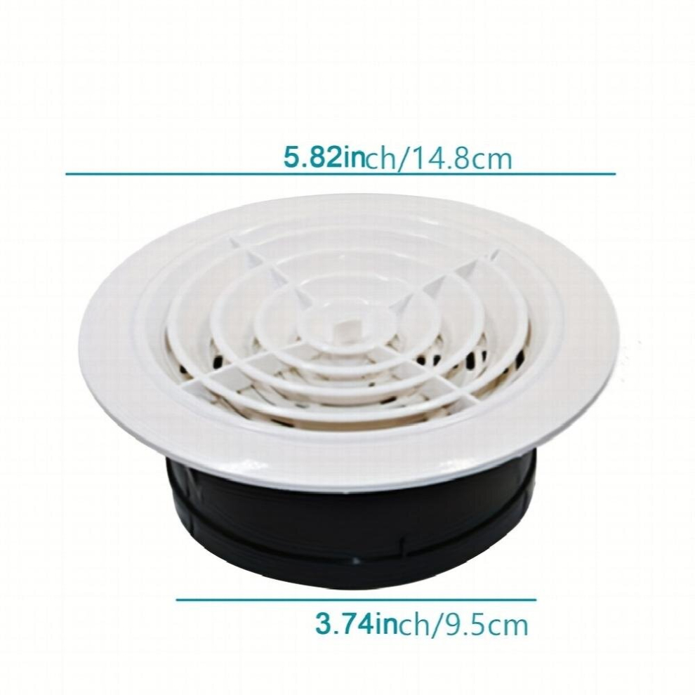 1Pc Circular Vent Louver Grille Cover Outlet Adjustable Exhaust Ventilation Duct Ventilation Grille 75 100 125 150Mm Vent Round Air Outlet Household F 885680866975