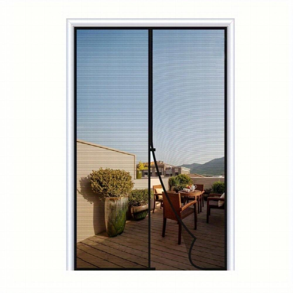 1Pc Magnetic Screen Door Mesh Screen With Magnetic Closure Keeps Bugs Out Let Breeze In Heavy Duty Pet And Kid Friendly Works With Front Sliding Doors 885680866302