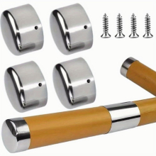 4pcs Staircase Handrails Decorating Plug PVC Armrest Accessories Pipe Plug Wall Bracket Round End Caps 45mm
