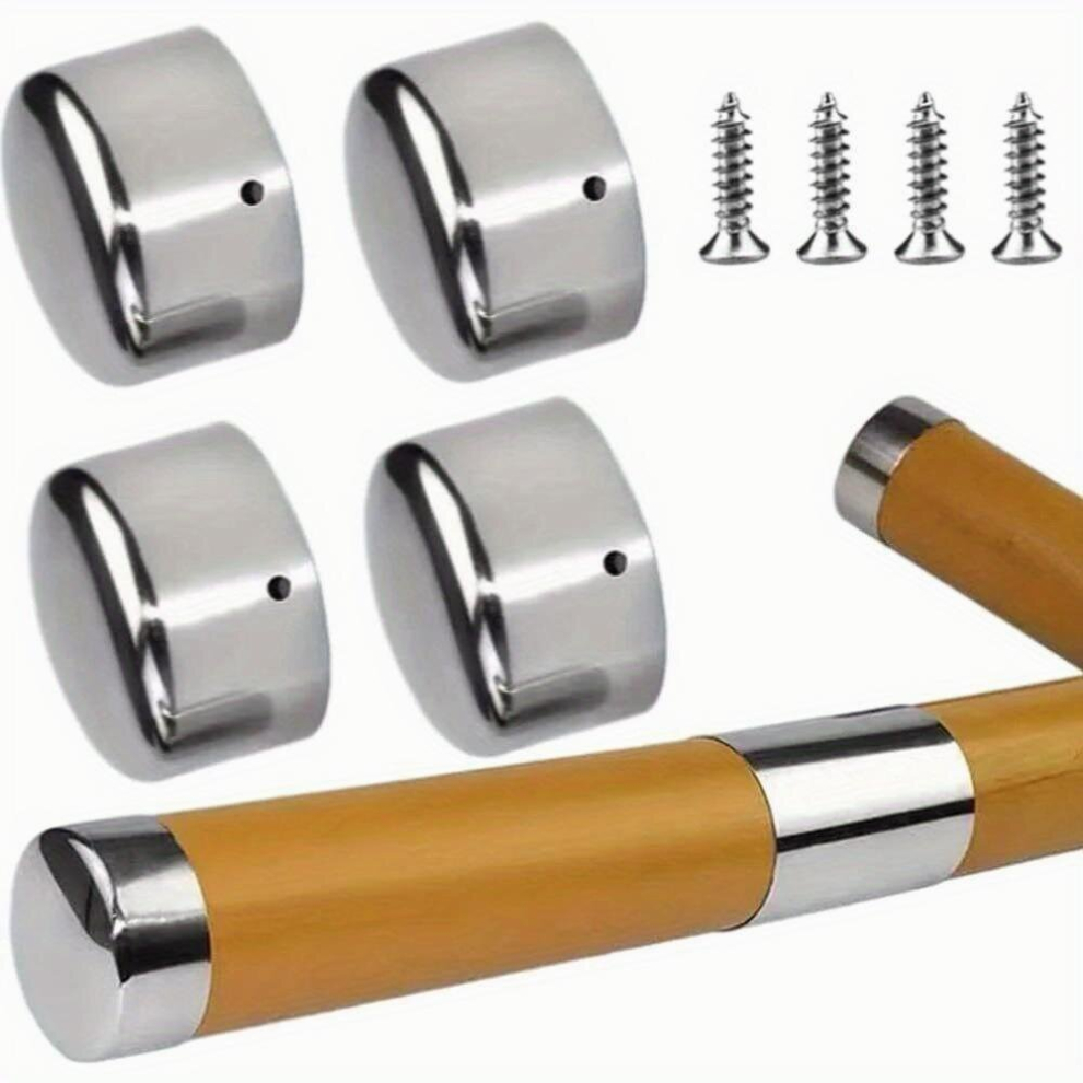 4Pcs Staircase Handrails Decorating Plug Pvc Armrest Accessories Pipe Plug Wall Bracket Round End Caps 45Mm 885680867347