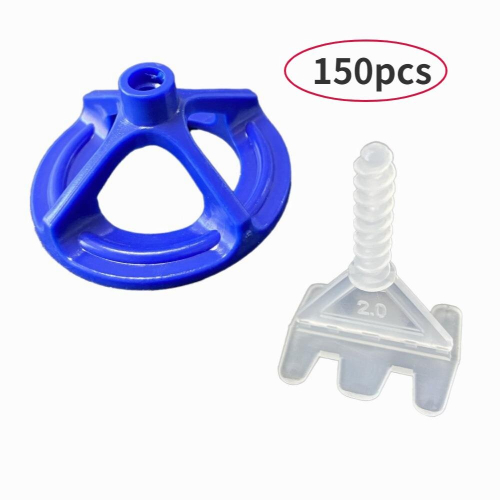 150pcs Floor Tile Kit Threaded Spacer Posts And Caps Reusable Leveling Caps And Carrying Case