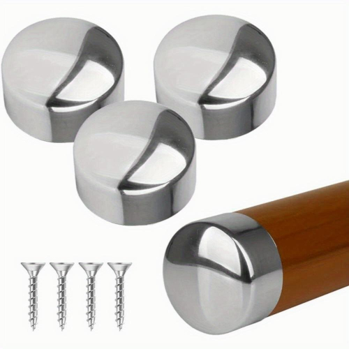 4pcs Staircase Handrails Decorating Plug PVC Armrest Accessories Pipe Plug Wall Bracket Round End Caps 45mm 2