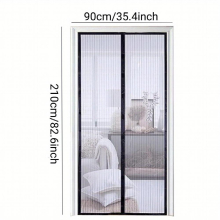 1 Set Magnetic Screen Door Self Sealing Heavy Duty Hands Mesh Partition Keeps Bugs Out Pet And Kid Friendly 91 X 210 99 06 Cm X 210