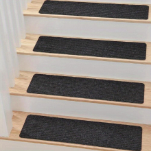 5pcs Brown Stair Mats Non slip Indoor Carpets Stair Runners For Wooden Steps Self adhesive And Washable Floor Mats Suitable For Stair Decor Home Decor