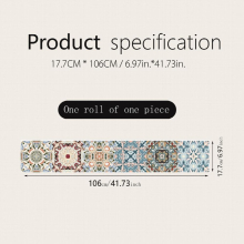 1 Roll Bohemian Printed Staircase Stickers Suitable For Various Scenes Can Be Used As Self adhesive Waterproof Home Decoration Wallpaper For Floors An