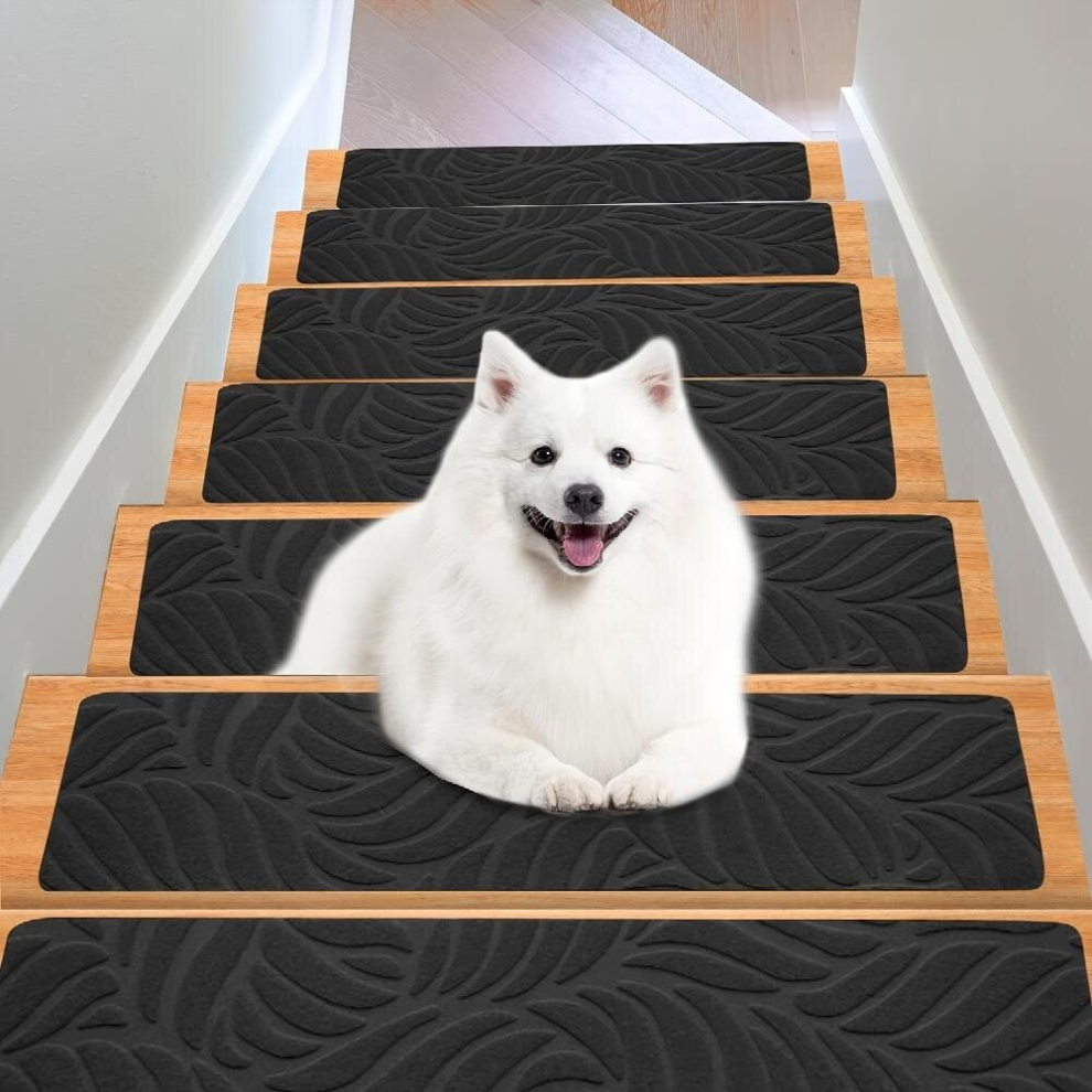 1Pc Stair Treads For Wooden Steps Non Slip Stairs Carpet Tape Peel And Stick With Double Adhesive Tape Set Of 15 Leaf 885680869624
