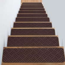 15pcs Carpet Stair Treads Non Slip With Self Adhesive 76 X 20 Reusable Anti Slip Tapes Skid Resistant Indoor Stair Rugs Stair Mats Stair Covers For Wo