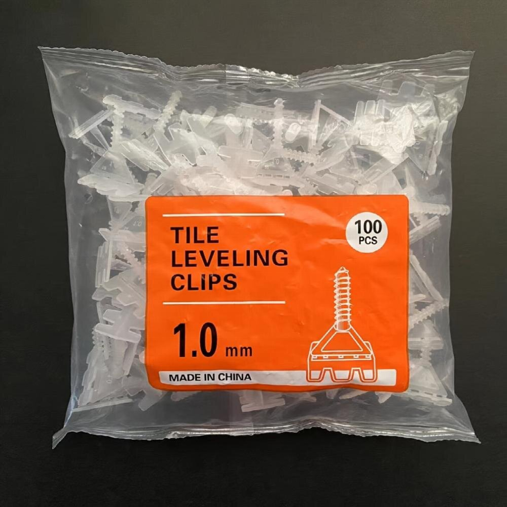 100Pcs Tile Leveling Clips 1Mm Tile Leveling Spacers Tile Leveling System Baseplates Tile Installation For Pro And Diy 885680868757