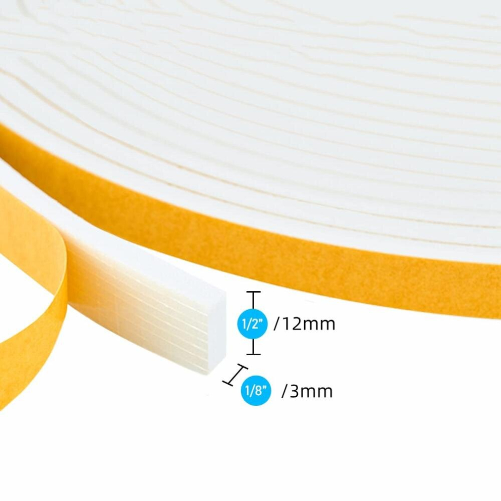 1Pc High Density Foam Weather Stripping Door Seal Strip Insulation Tape Roll For Insulating Door Frame Window Air Conditioner 885680868870
