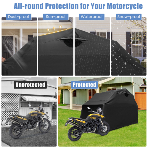 HeavyDuty Outdoor Motorcycle Shelter Portable Garage Motorbike Storage