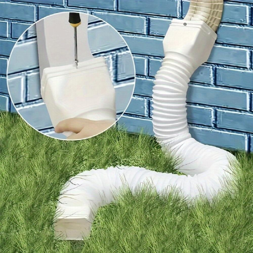 1pc House Downspout Extension Telescopic Rain Gutter Drainage Pipe Outdoor Sewage Pipe 2