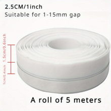 1pc Door Window Door Stop Silicone Tape Dustproof Windproof Soundproof Waterproof Door Frame Door Seam Glass Door Insulation Window Self adhesive Seal