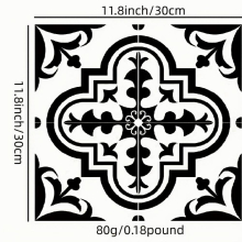 5 10pcs Flower Adhesive Floor Tiles Thickness 0 6mm Flooring Peel And Stick Floor Tiles For Kitchen Bathroom Living Room PVC Waterproof 11 8 11 8inch
