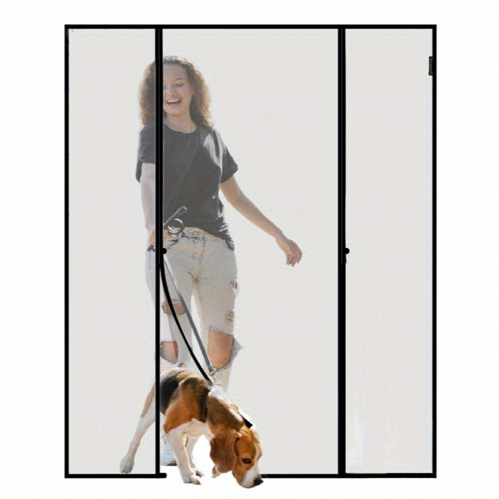 1 Set Magnetic Screen Door Thicker Fiberglass Mesh Door Closure Self Sealing Double Door Screen Curtain For Sliding Door Double Opening Door Net Scree 885680870200
