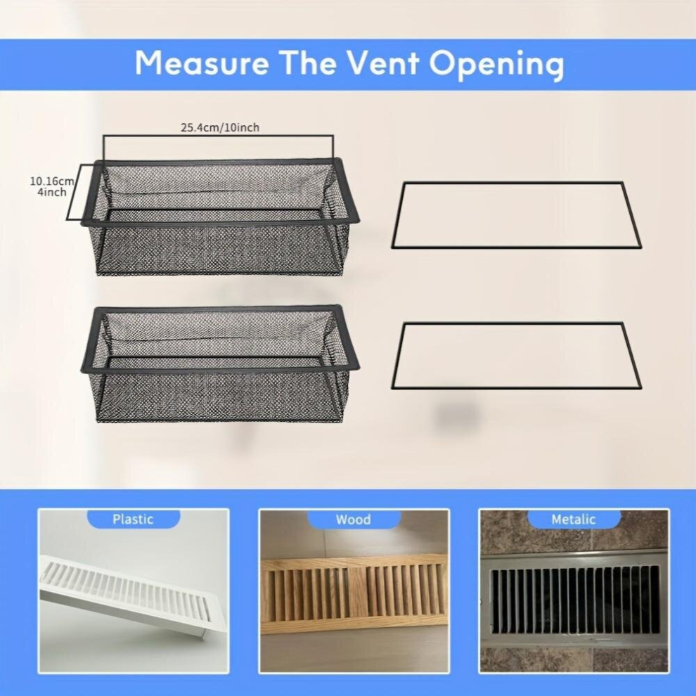 2 4 6Pcs Floor Register Trap Vent Cover Filter Net Air Vent Screen Mesh Covers Catcher Filter Hoods For Home Floor Registers Vent Filters 10In 30 885680869662