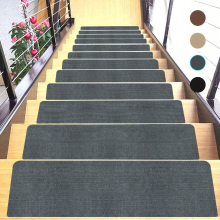 15pcs Carpet Stair Treads Non Slip Indoor Carpet Stair Runners For Wood Steps Indoor Stair Treads Non Slip Resistant Rug Slip Resistant Safety For Pet