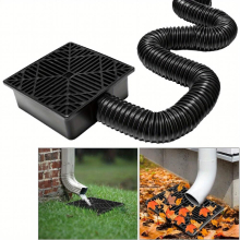 1pc Catch Basin Downspout Drain Pipe Adapter Outdoor Sewage Pipe Downspout Extender Expandable Rain Gutter Drainage Hose