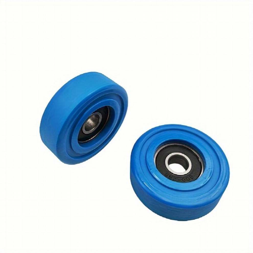5Pcs 608 Axis Contract Glue Pu Polyurethane Soft Glue Silent Guide Wheel Rolling Pulley Flat Wheel Passive Wheel Spinning 8 40 13Mm 885680873218