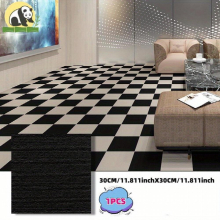 1 10pcs DIY Self Adhesive Tile Carpet Square Long Peel And Stick Commercial Carpet Floor Tile PVC Backing Anti Slip Home Carpet Tile Decoration Suitab