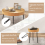 Casart 2PCS Round Nesting Tables Boho Farmhouse Accent Coffee Tables w/Adjustable Foot 3