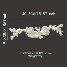 1pc Corner Flower French Decorative Background Wall Carved Ceiling Line Border Line Curved Corner Flower Semicircle Line Plaster Line Bedside Door Hea