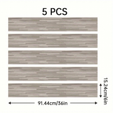 5pcs Wood PVC Floor Tile Peel And Stick 91 15 Self Adhesive And Waterproof For Transfer Bathroom Kitchen Living Room Bedroom