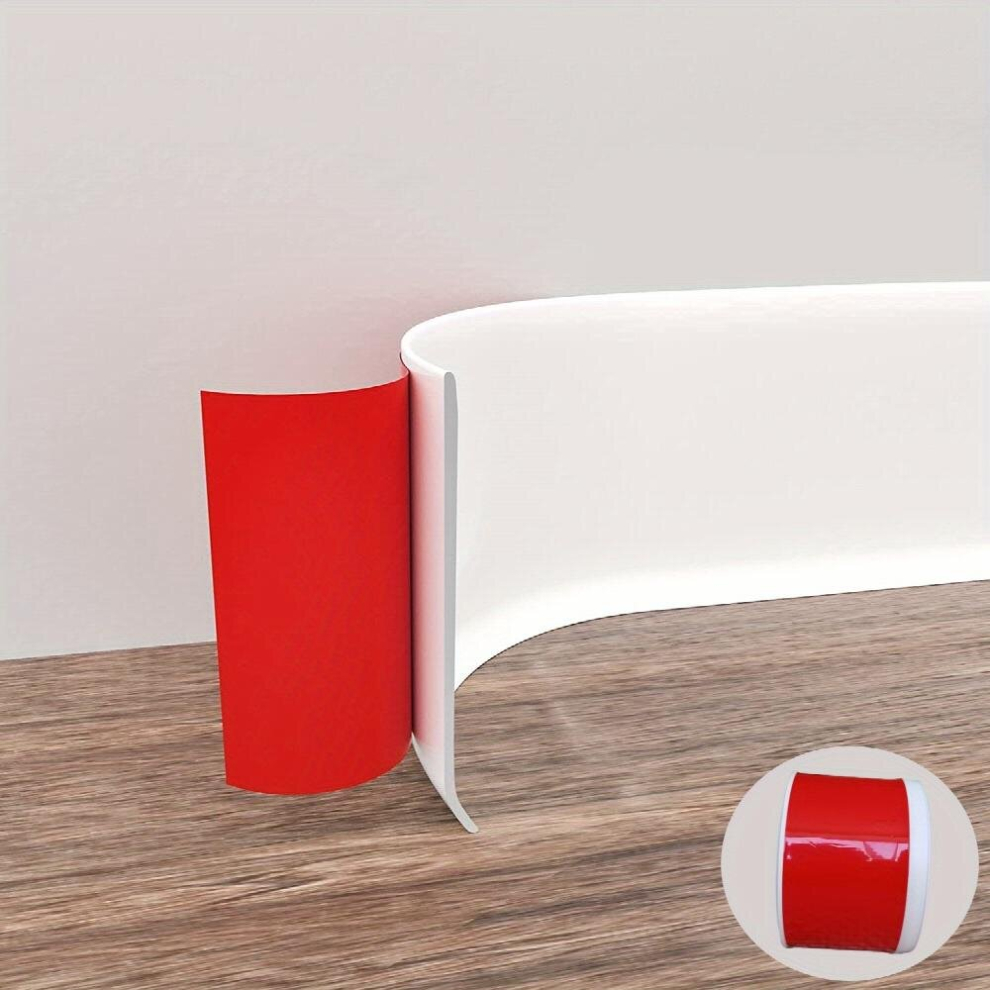 1Pc Flexible Wall Base Baseboard Molding Trim 4 Inch W X 16 4 Feet L Self Adhesive Vinyl Wall Base Cove Base Peel And Stick Rubber Wall Base Moulding 885680852749