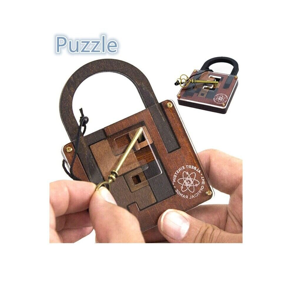 Skesrjtop The Einstein Collection Lock Puzzle -Tricky Padlock Brain Game - 3D Puzzles Gift Size 10