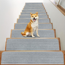 8 15pcs Carpet Stair Treads Non Slip Pet Safe Stair Runners 29 92 7 87inch 76 For Wooden Steps Perfect For Elder Dogs Staircase Steps