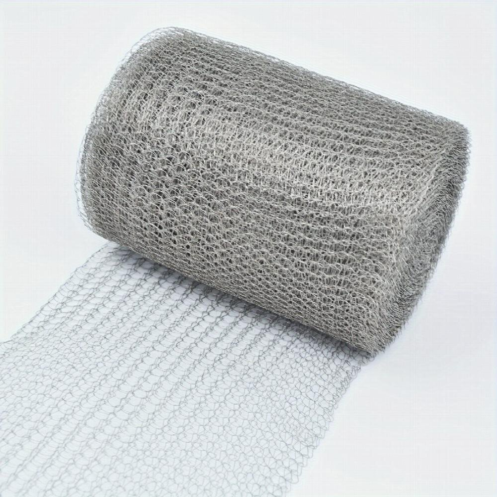 1Pc Wire Mesh 12 X 15 24Meter 304 Stainless Steel Mesh Hole Fill Fabric Gap Blocker Double Layer Metal Mesh Roll Flexible & Stretchy For Garden House 885680854323