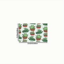 1pc Cactus Pattern Rug Small Potted Plant Print Carpet Machine Washable Mat Suitable For Kitchen Interior Decor Dining Room Home Decor Room Accessorie