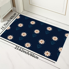 1pc Minimalist Stylish Rug Small Flowers Print Carpet Machine Washable Decorative Mat Suitable For Dining Room Kitchen Living Room Reading Room Laundr