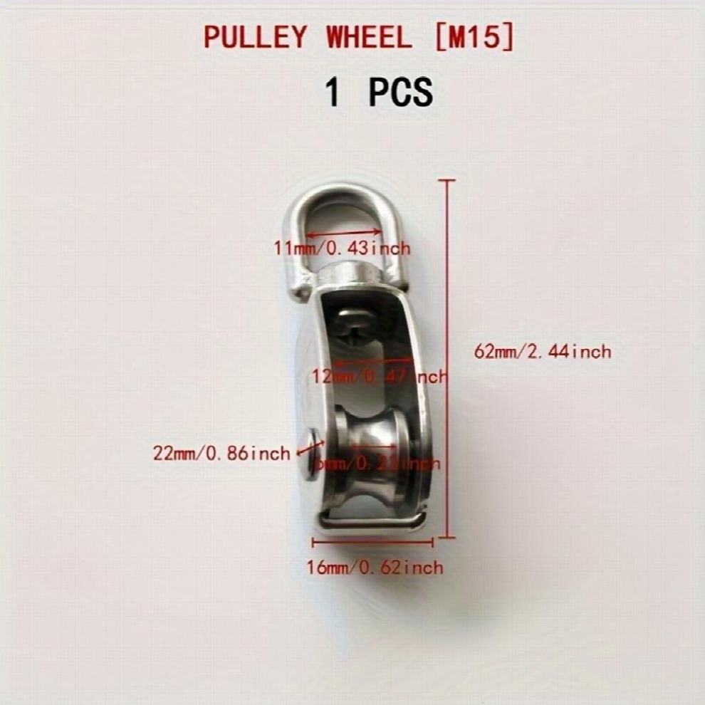 1Pc Lifting Pulley Lifting Ring Wire Rope Pulley U Shaped Pulley Wire Pulley Traction Pulley Wire Rope Pulley M15 Load Bearing 35Kg M25 Load Bearing 1 885680852626