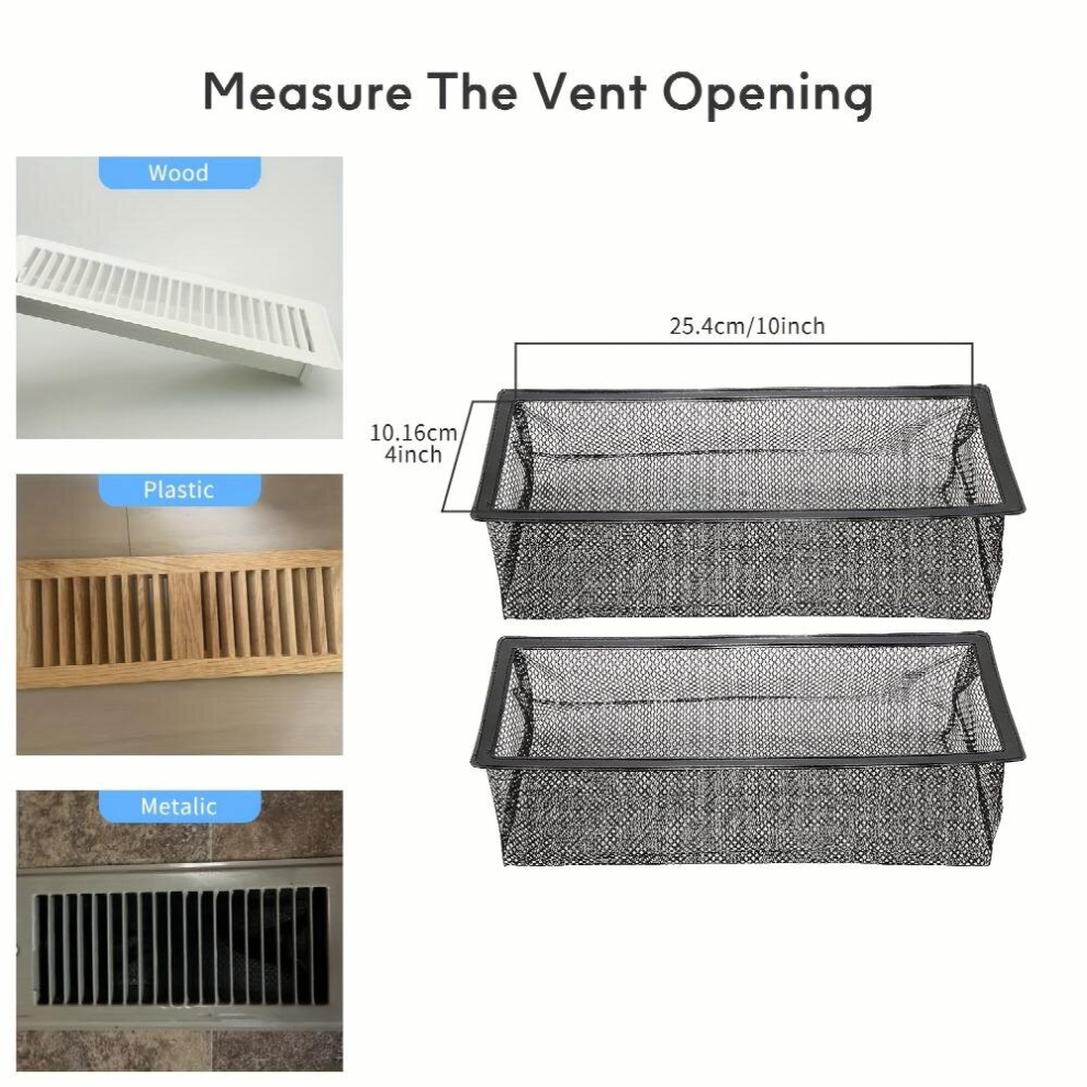 2 4 6Pcs Floor Register Vent Cover Filter Net Air Vent Screen Mesh Covers Catcher Filter Hoods For Home Floor Registers Vent Filters 885680853838