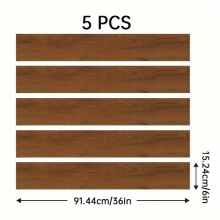 5pcs Wood PVC Floor Tile Peel And Stick 91 15 Natural Grey Wood Grain Look Self Adhesive And Waterproof For Transfer Bathroom Kitchen Living Room Bedr