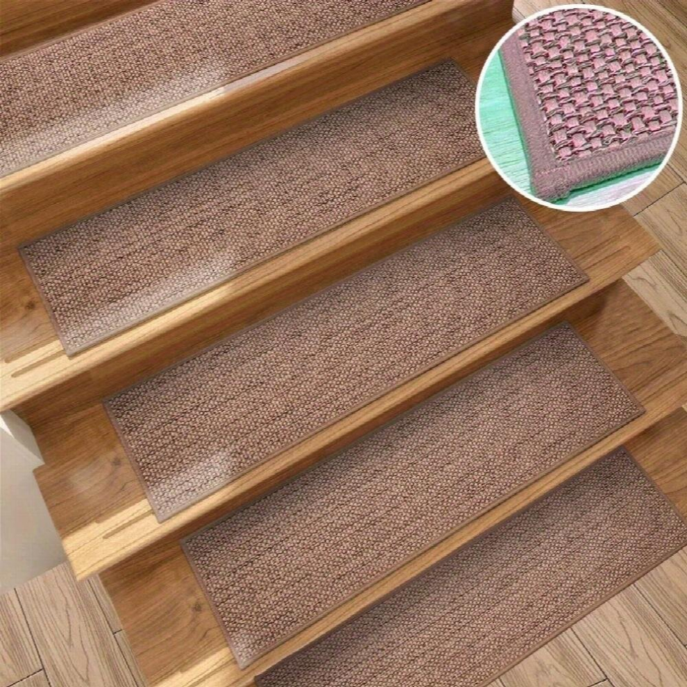 7 15pcs Natural Linen Soft & Comfortable Stair Treads For Wooden Steps Non Slip Carpet Stair Treads Non Skid Safety Rug Slip Resistant Indoor Runner F-image-OPC-PD8FTDV-NEW