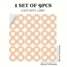 9pcs Nordic Style Printed Floor Stickers Non slip Wear resistant Thickened Waterproof Decal Vinyl Stickers Easy To Stick Removable Home Living Room Ki