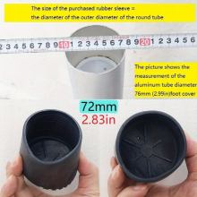 1pc Stretching Ladder Telescopic Bamboo Ladder Lifting Straight Ladder Herringbone Ladder Thickened Plastic Non slip Foot Pad Round Foot Cover