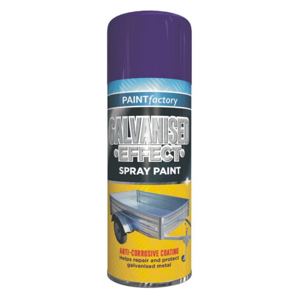 400ml Galvanised Effect Spray Paint Anti Corrosive Coat Protect Metal