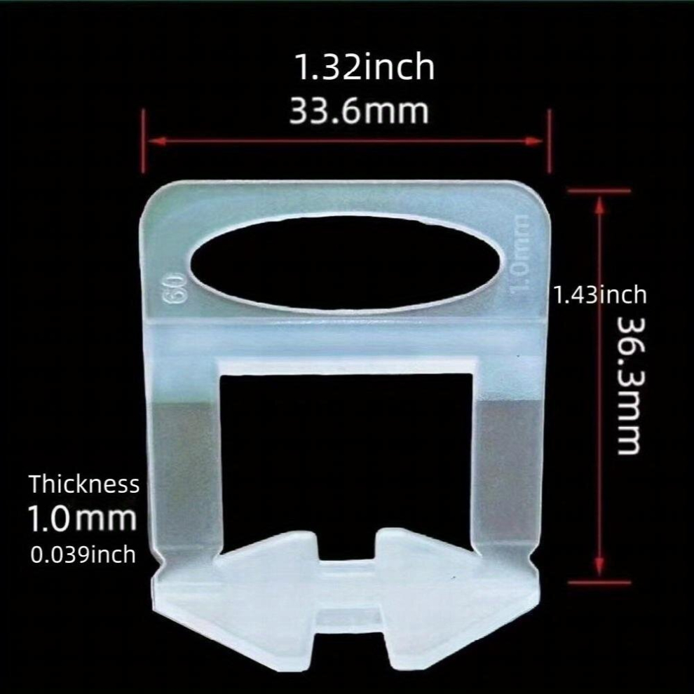 100Pcs Tile Leveling Clips 1Mm Tile Leveling Spacer Tile Leveling System Tile Installation For Pro And Diy 885680869990