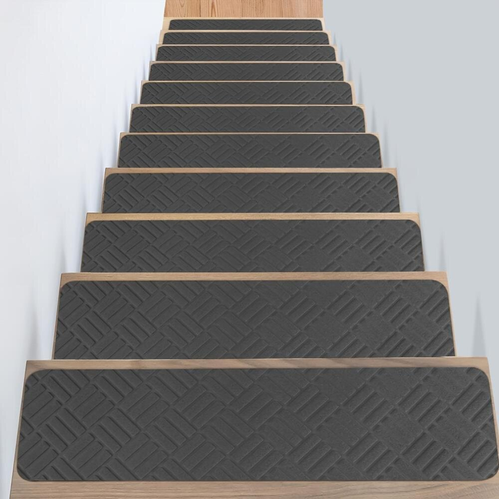 15Pcs Carpet Stair Treads For Wooden Steps Indoor With Self Adhesive Felt Stair Carpet Treads Grip Strips Stair Runners Staircase Step Treads For Elde 885680870309