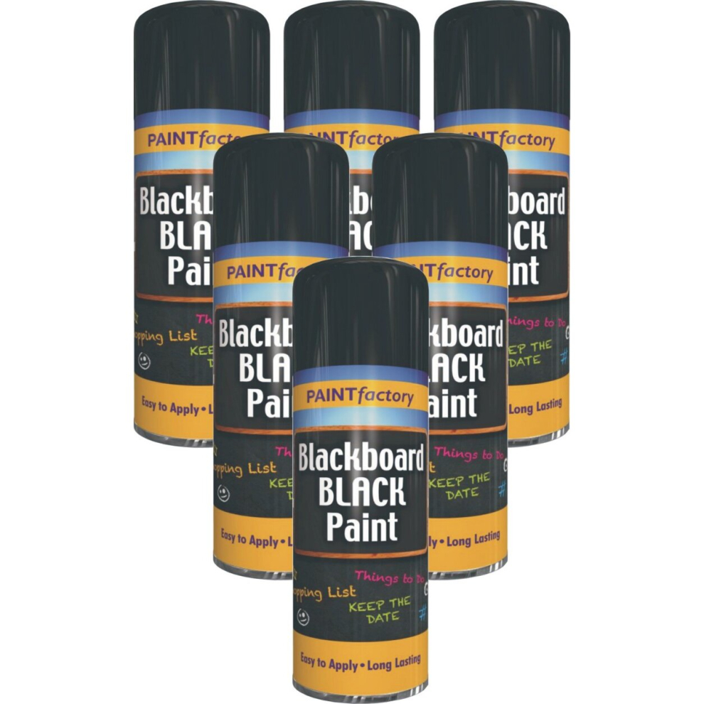 6 x 400ml ALL PURPOSE MATT GLOSS SATIN PRIMER GLITTER SPRAY PAINT