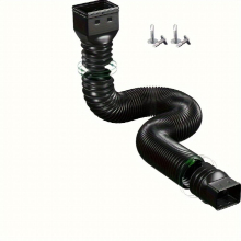 1pc PP Folding Telescopic Pipe Villa Outdoor Drop Water Pipe Drain Universal Wire Folding Ventilation Pipe Directional Drain