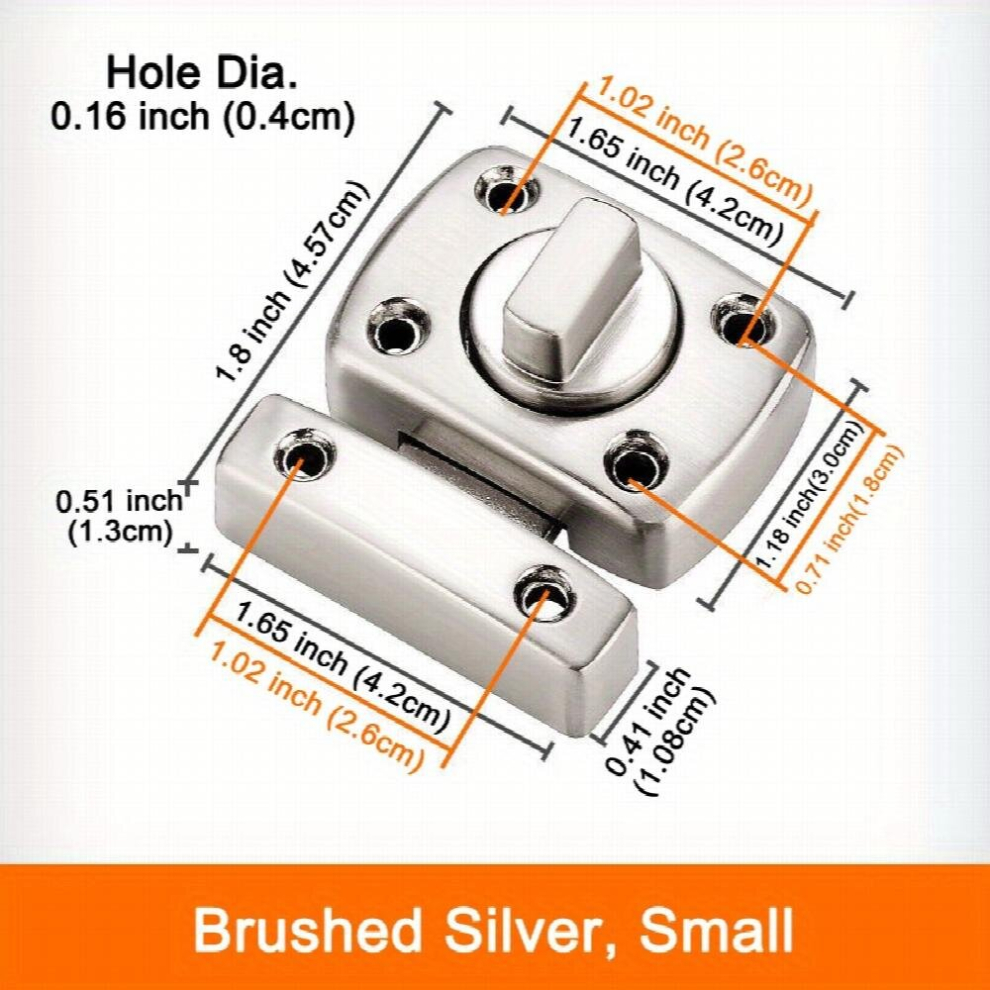 1Pc Home Security Door Lock Rotate Bolt Latch Gate Latches Door Slide Lock Twist Rotating Barrel Lock For Bathroom Toilet Door Lock Catch Latch Bolt 885680869761